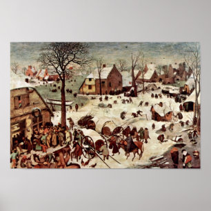 Census at Bethlehem by Bruegel D. Ä. Pieter Poster