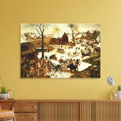 Census at Bethlehem, c.1566 Canvas Afdruk (Insitu (Woonkamer))