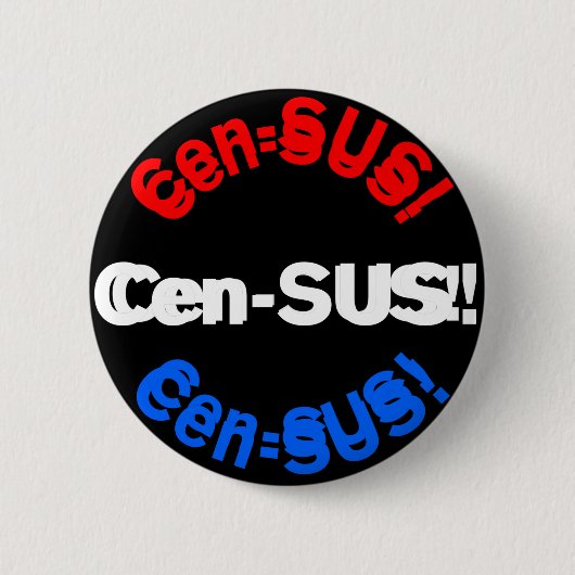 Census II Ronde Button 5,7 Cm (Voorkant)