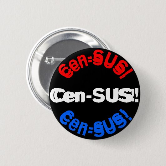Census II Ronde Button 5,7 Cm (Voorkant /achterkant)