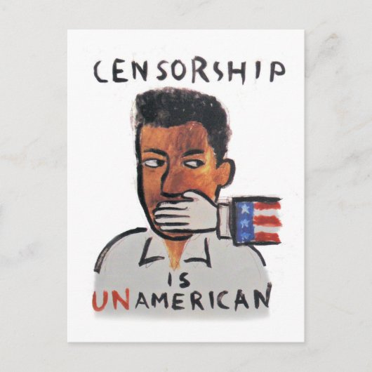 Censuur is UnAmerican Briefkaart (Voorkant)