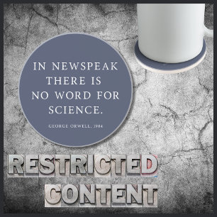 Censuur van de wetenschap Gratis Orwell Quote Zandsteen Onderzetter