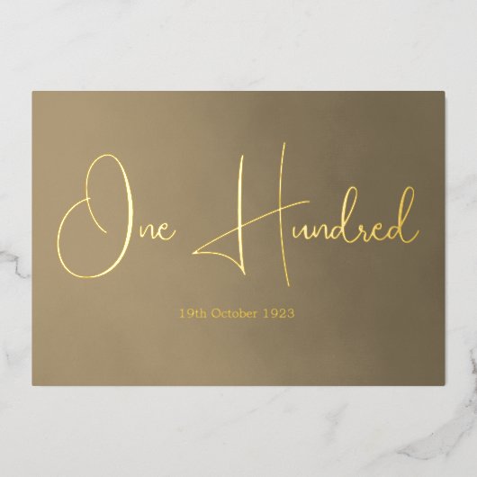 Cent 100e Invitation d'anniversaire masculin (Recto)