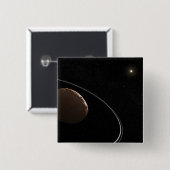 Centaur 1099 Chariklo en zijn ringen. Vierkante Button 5,1 Cm (Voorkant /achterkant)