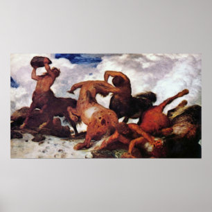 Centaurs van Arnold Bocklin Poster