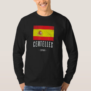 Centelles Spain Es Flag City Bandera Ropa T-shirt