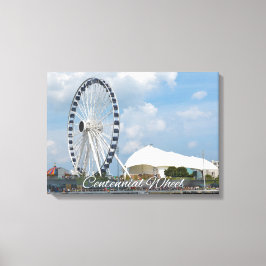 Centenniaal wiel onder de schilderachtige schilder canvas afdruk