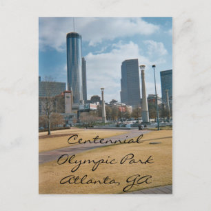 Centennial Park en Downtown Atlanta Briefkaart