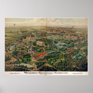 Centennial Park Nashville (kaart 1897) Poster