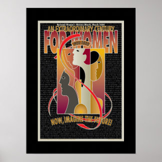Centennial Poster van de nationale vrouwengeschied