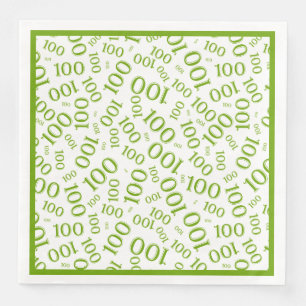 Centennial Random Number Pattern 100 Green Servet