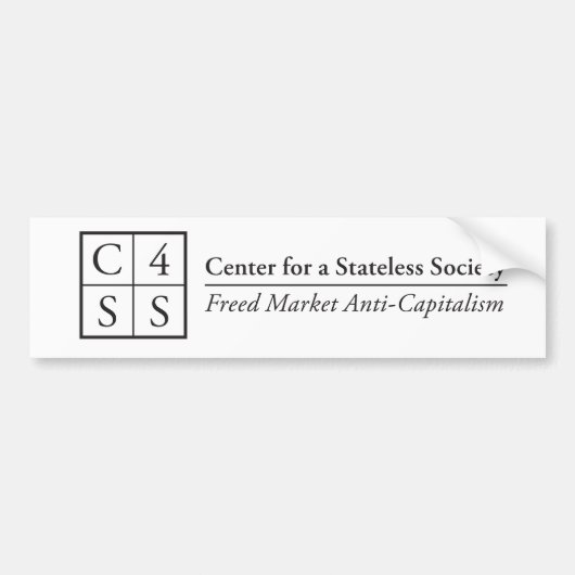 Center for a Stateless Society for your bumper Bumpersticker (Voorkant)