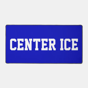 CENTER ICE Sporty Blanc Texte de Hockey sur Royal