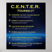 CENTER jezelf! Poster (Voorkant)