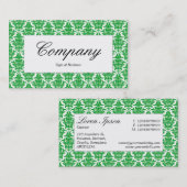 Center Label - Grass Green Damask (Voorkant / Achterkant)