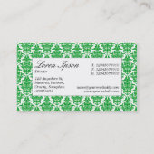 Center Label - Grass Green Damask (Achterkant)