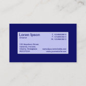 Center Label II - Powder Blue met Navy Blue (Achterkant)