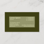 Center Label - Khaki met Murky Green 333300 (Achterkant)