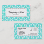 Center Label v5 - Aqua Damask (Voorkant / Achterkant)