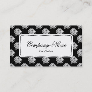 Center Label v5 - Chrysanthemum Pattern B&W
