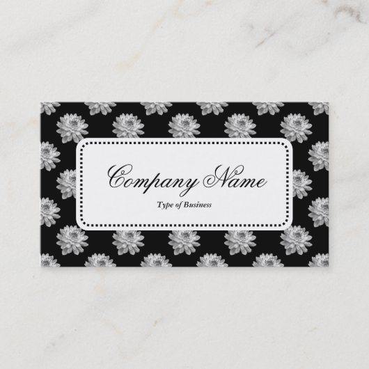 Center Label v5 - Chrysanthemum Pattern B&W (Voorkant)