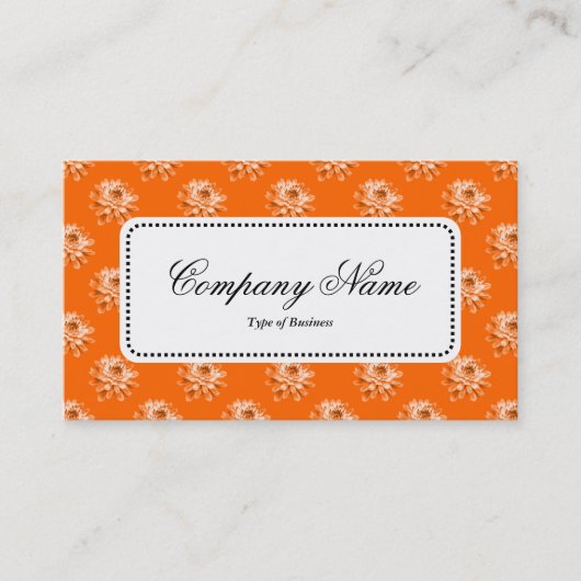 Center Label v5 - Chrysanthemum Pattern Oranje (Voorkant)
