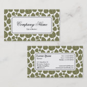 Center Label v5 - Leaf Pattern 02 - Deep Olive (Voorkant / Achterkant)