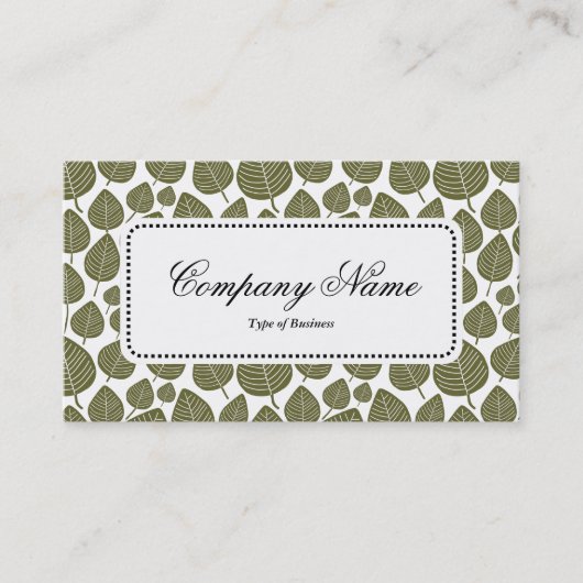 Center Label v5 - Leaf Pattern 02 - Deep Olive (Voorkant)