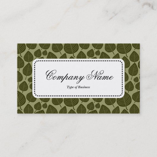 Center Label v5 - Leaf Pattern 02 - Olijfschaduwen (Voorkant)