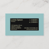 Center Label - zwart met Ocean Green en crème (Achterkant)