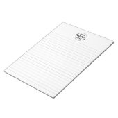 Center Logo Business Aangepaste scheur weg Notitie Notitieblok (Schuin)