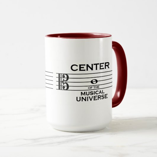 Center of the Musical Universe Alto Clef 15oz Mok (Voorkant rechts)