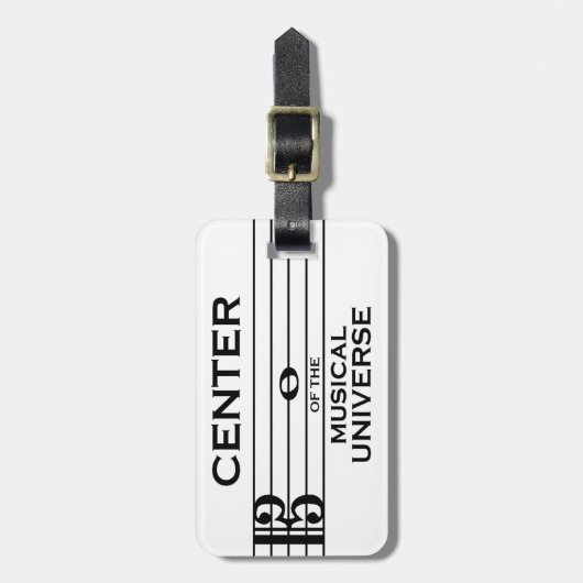 Center of the Musical Universe Alto Clef Design Bagagelabel (Voorkant verticaal)