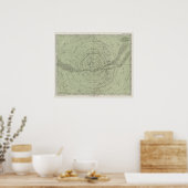 Center of the Southern Sky map Poster (Keuken)