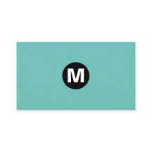 Center Spot Monogram - Zwart op Turquoise 6bc3bb