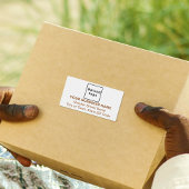 Center Uitgelijnd Bruine tekst Zakelijk Verzendlab Etiket