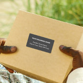 Center Uitgelijnd Plain Text Business Black Verzen Etiket