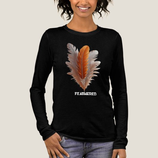 Centered Grace Feathered Balance Quiet Poise Still Tri-Blend Shirt (Voorkant)