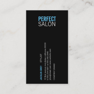 Centered Type (blauw) Visitekaartje