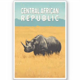 Centraal-Afrikaanse Republiek Illustratie Reiskuns Sticker