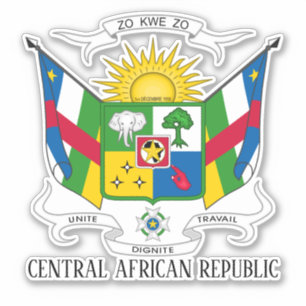 Centraal-Afrikaanse Republiek Nationale wapenstils Sticker