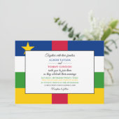 Centraal-Afrikaanse Republiek Vlag bruiloft Kaart (Staand voorkant)