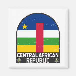 Centraal-Afrikaanse Republiek Vlag embleem noodlij Magneet