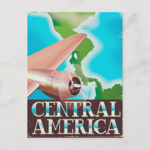 Centraal-Amerika vintage vluchtposter Briefkaart