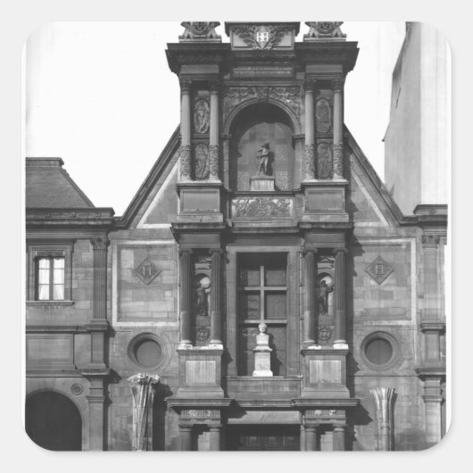 Centraal deel van de belangrijkste � vierkante sticker (Voorkant)