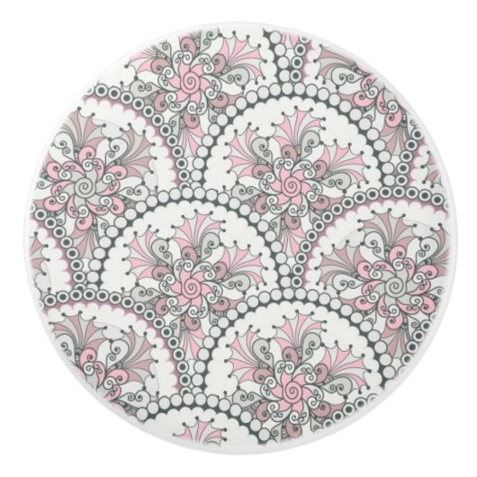 Centraal  patroon keramische knop (Voorkant)