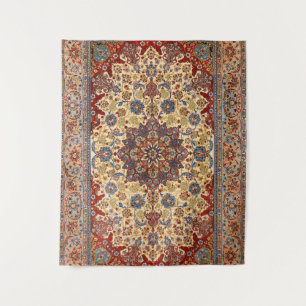 Centraal Persia Blue Symmetrical Stars Wandkleed