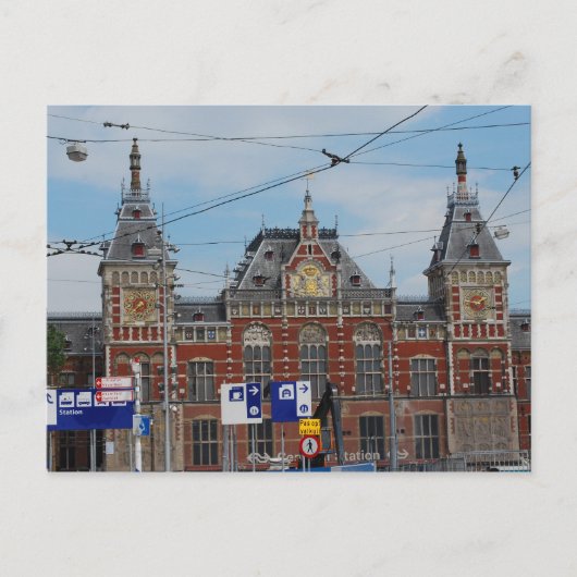 Centraal Station Amsterdam Briefkaart (Voorkant)