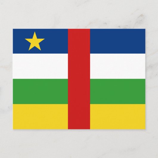 Centrafrique Flag Briefkaart (Voorkant)