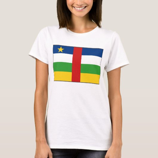 Centrafrique Flag x Map T-Shirt (Voorkant)